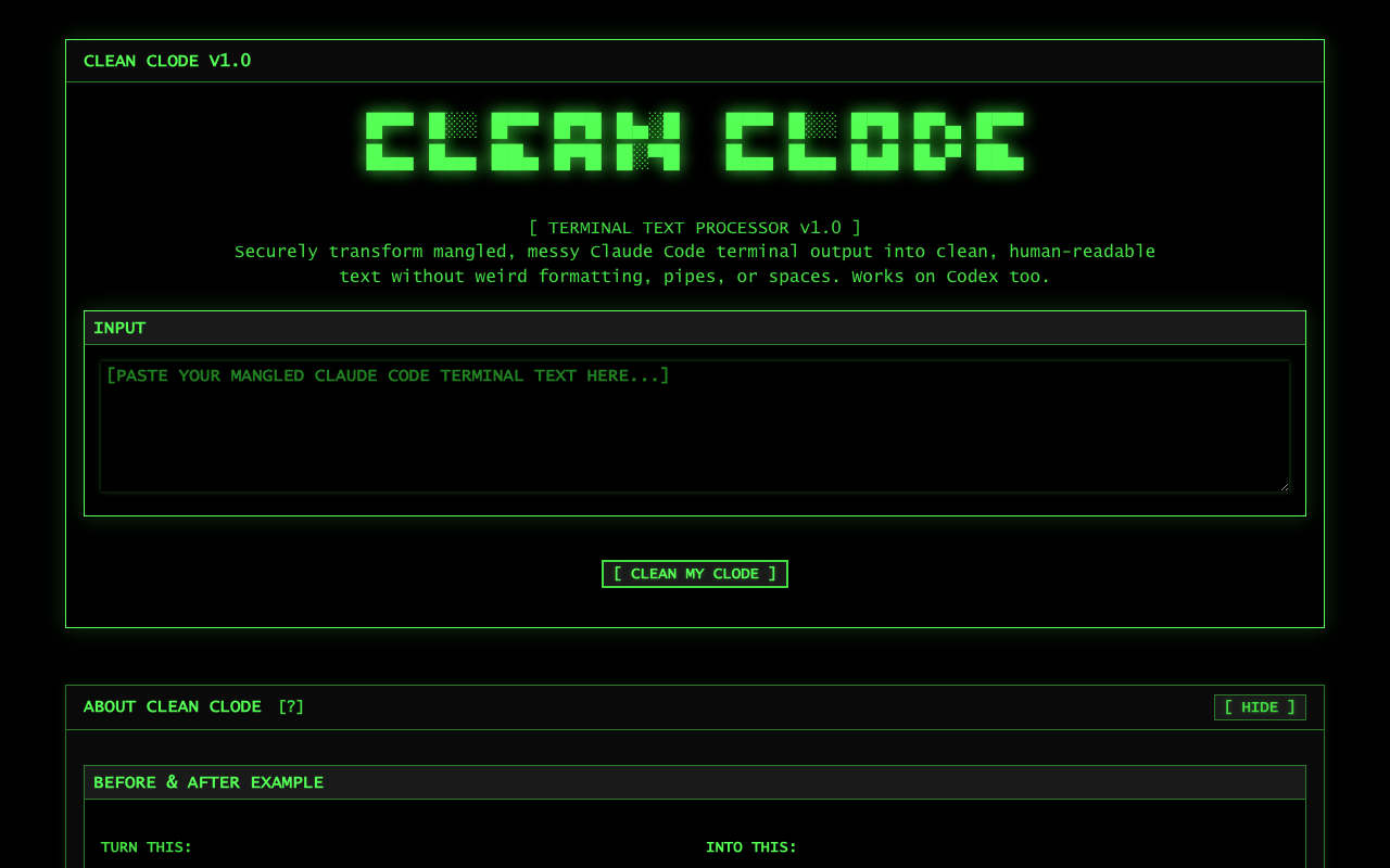 Clean Clode