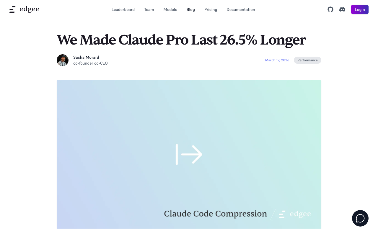 Edgee Claude Code Compression