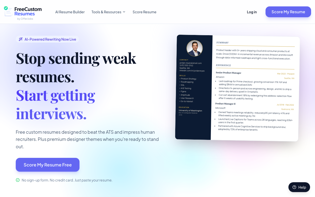FreeCustomResumes