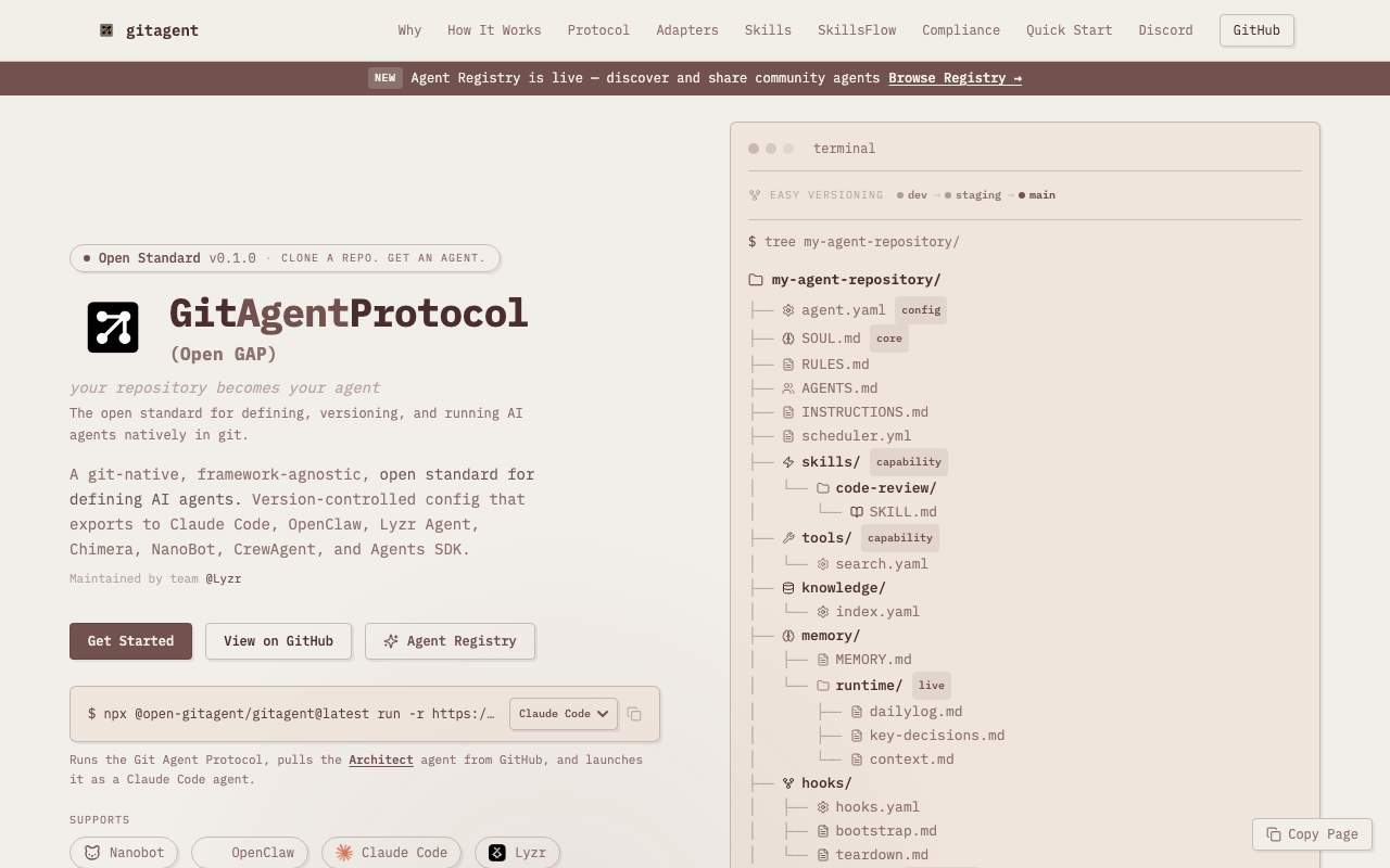 GitAgent by Lyzr