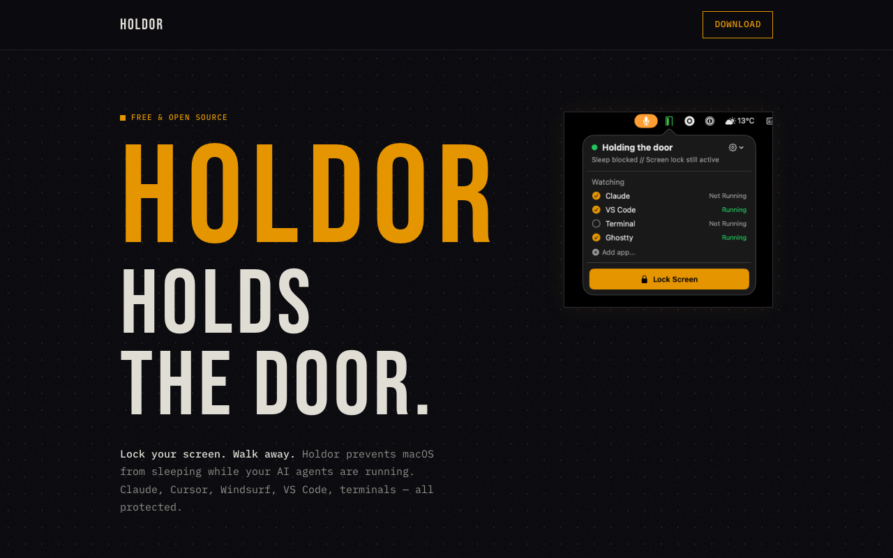 Holdor – Stop your Agents from sleeping