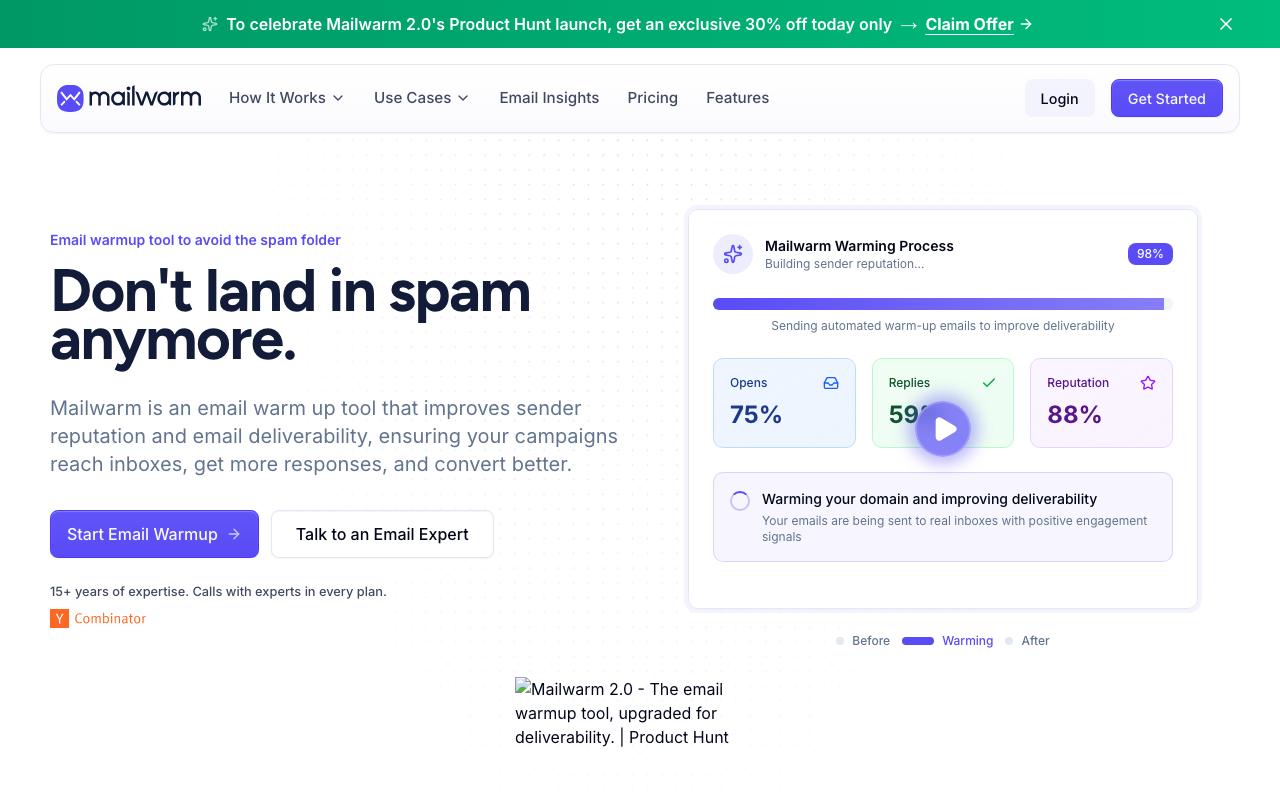 Mailwarm 2.0 (YC S20)