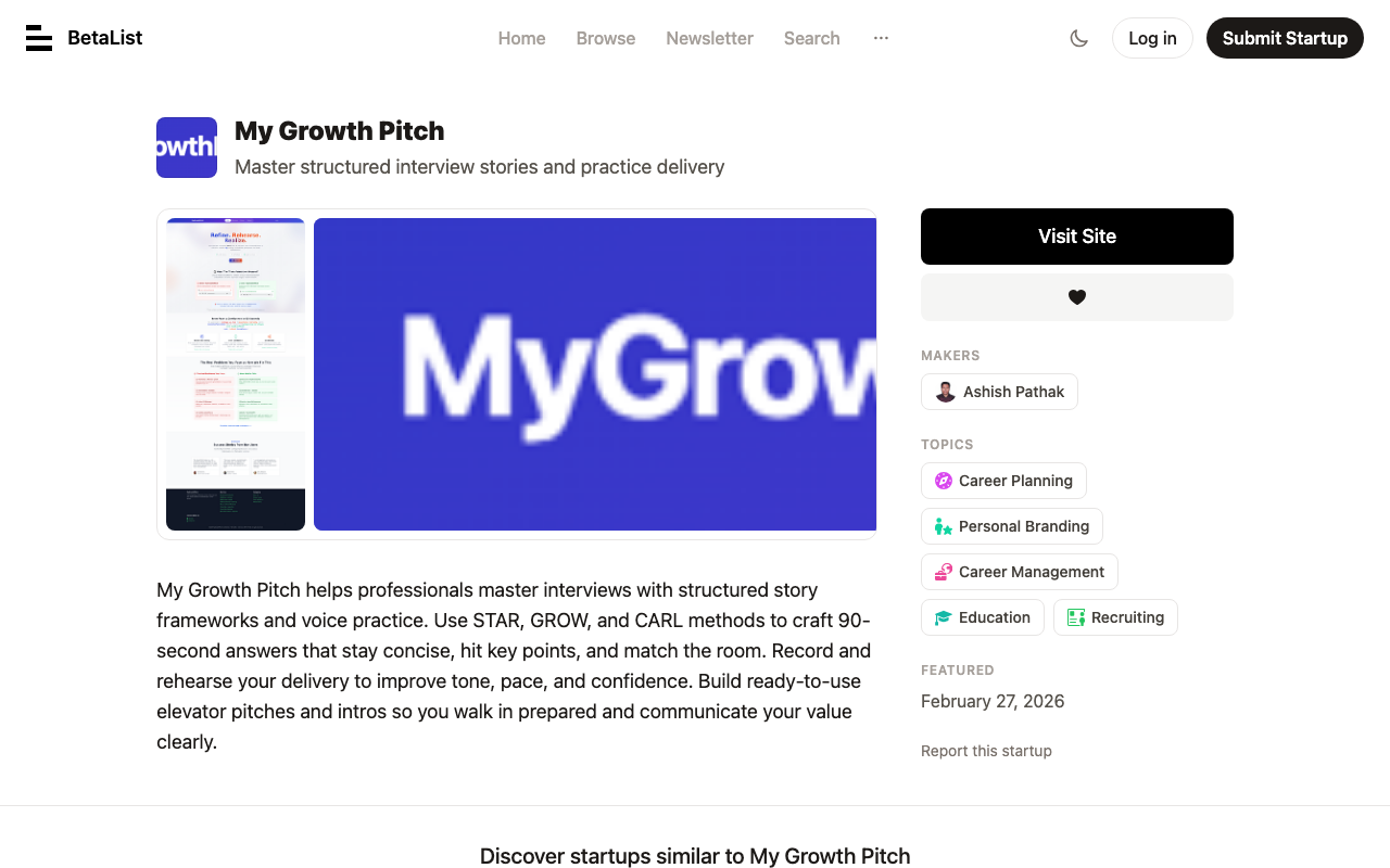 My Growth Pitch
