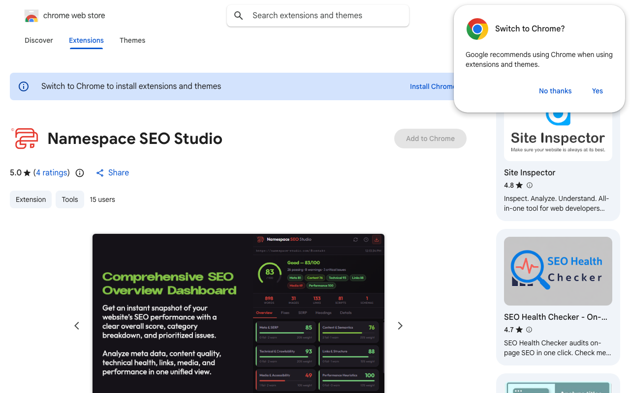 Namespace SEO Studio