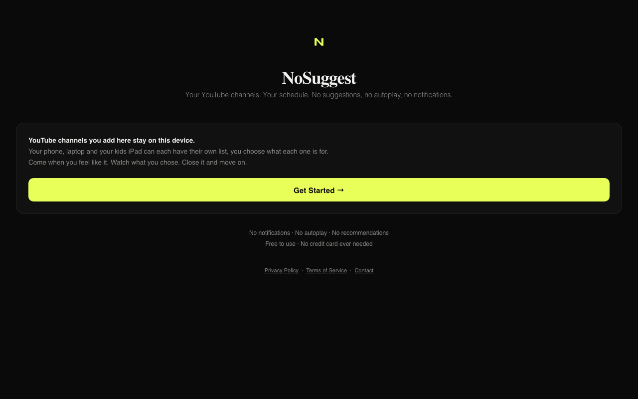 NoSuggest – Watch YouTube without the recommendation algorithm