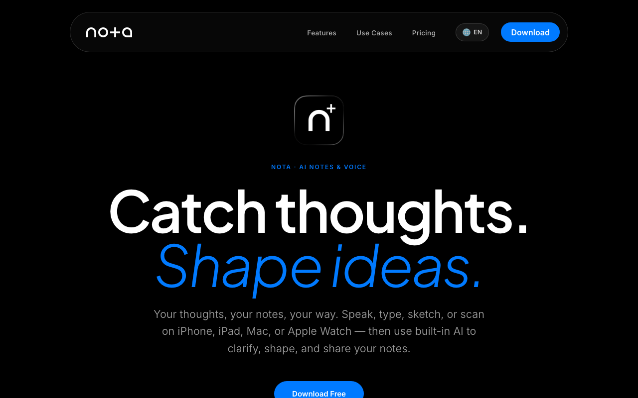 Nota: AI Notes & Voice