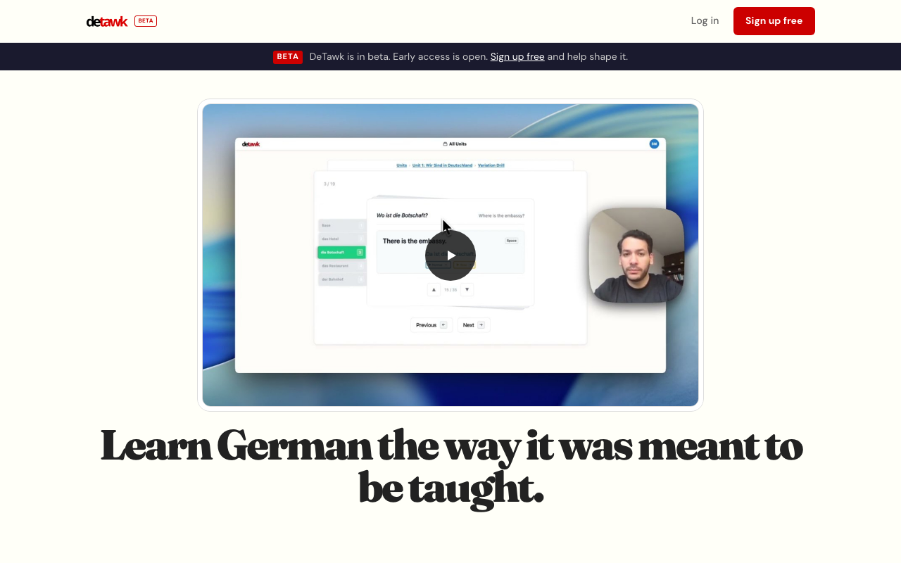 I built a small app for FSI German Course