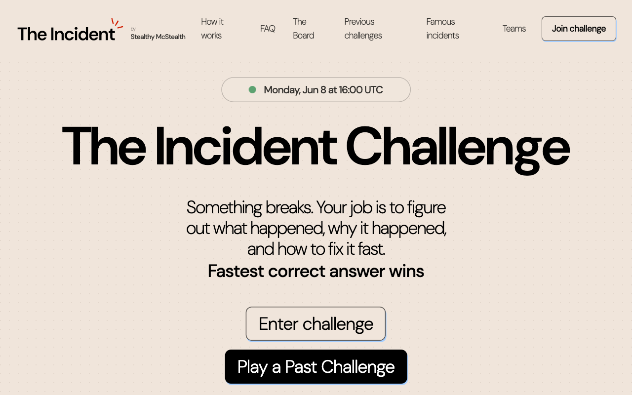 The Incident Challenge