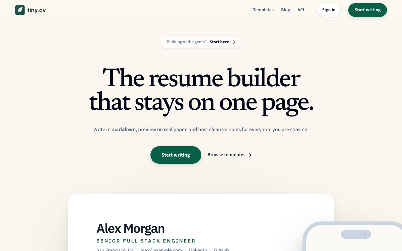 Tiny CV