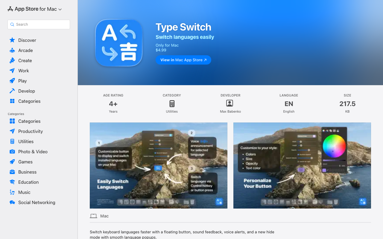 Type Switch 3.0 for macOS